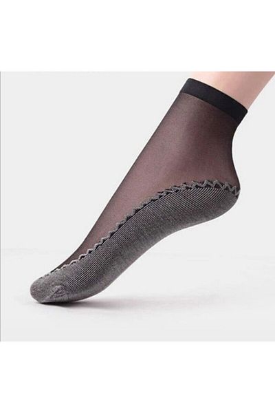 Meguca Socks Дамски черни чорапи от тюл 3 чифта