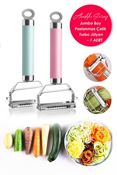 Anadolu Saray Çarşısı Jumbo Boy Paslanmaz Çelik Eko Saplı Turbo Jülyen Sebze ...