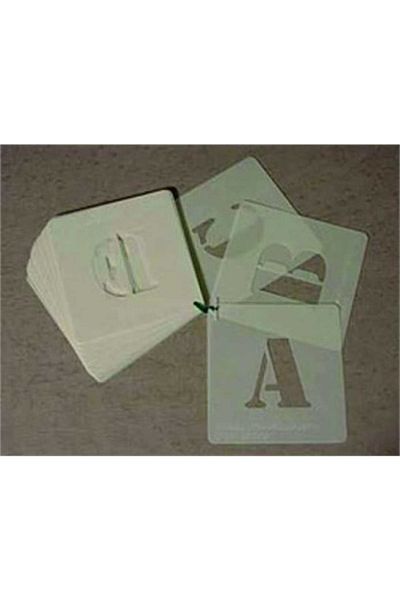 StencilSepeti Army Bold Letter and Number Set - Stencil Painting Template 7x7cm