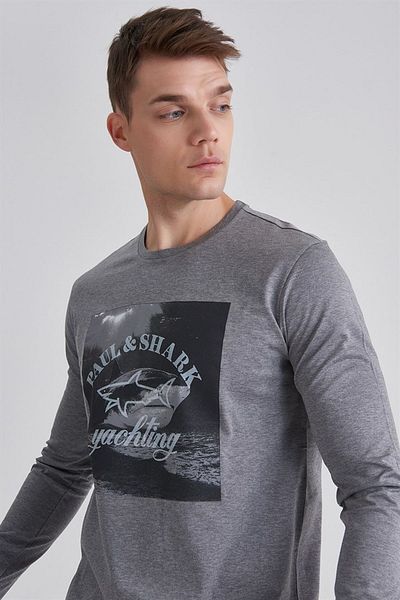 PAUL&SHARK Men's Crew Neck Printed T-shirt