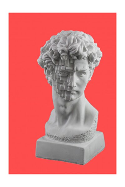 BAYRAMPASAHOBİM Ham Polyester Taş Yüzlü Davut Heykeli