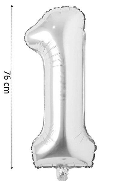 Rubi تسوق رقم 1 بالون فويل ذهبي وفضي 76 سم 34 بوصة