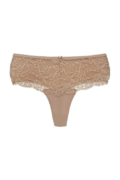 HNX High Waist Lace Front Plus Size Women's String - Pack of 2