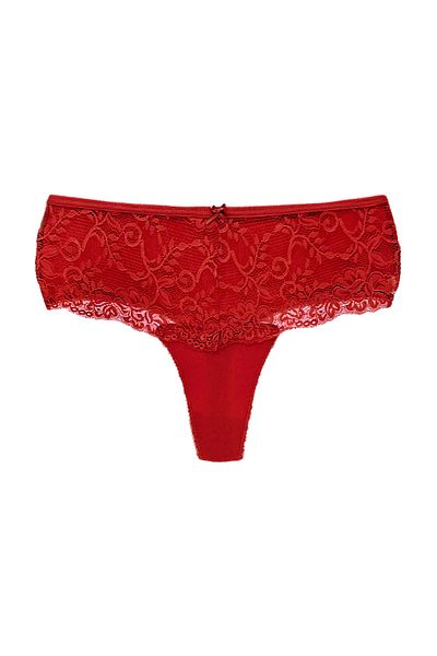 HNX High Waist Lace Front 3-Piece Plus Size Women's String
