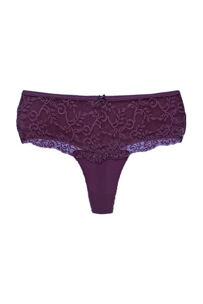 HNX High Waist Lace Front 3-Piece Plus Size Women's String