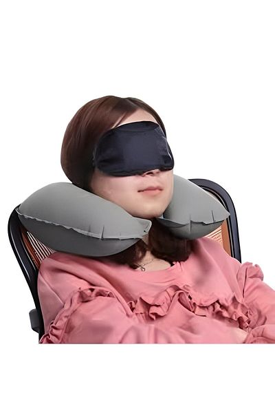 admay Inflatable Neck Pillow for Travel Passenger - Bus and Airplane Travel Pillow