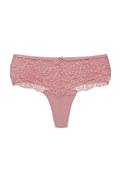 HNX High Waist Lace Front Plus Size Women's String - Pack of 2