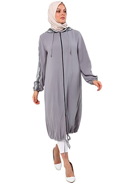 Saraylı Kadın Tesettür Giyim Aerobin Kapüşonlu Kap