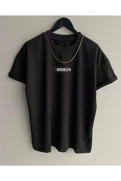 MOONBULL Unisex oversize tričko Brooklyn s potiskem