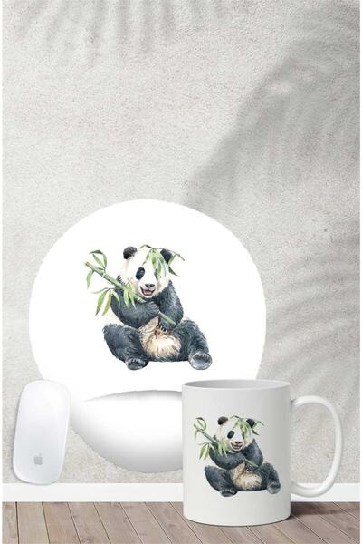 Gizeo Concept Set de căni pentru mouse cu model Panda Gamer cu suport pentru ...