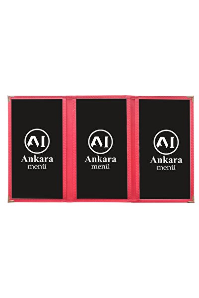 ankara menü (1 шт.) Шкіряний бій 32x19 3 листки 6 сторінок Прозорий, ПВХ, аце...