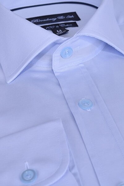 Ottomoda Pamuklu Düz Uzun Kollu Regular Italyan Yaka Erkek Gömlek,b5-008