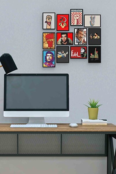 herotasarım Φιλοσοφικό Τραπέζι MDF (ξύλινο) 12 τεμαχίων, Μέγεθος γραφείου 30x...