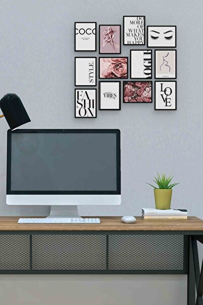 herotasarım Μόντερ Τραπέζι MDF (ξύλο) 12 τεμαχίων, Μέγεθος γραφείου 30x30 εκ.