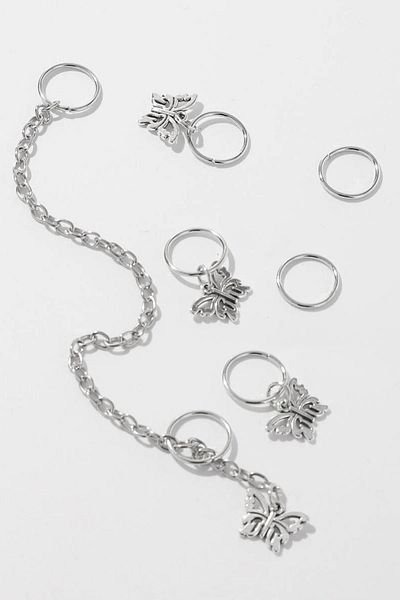 BAHELS Butterfly Detailed Hair Earring Clasp Set