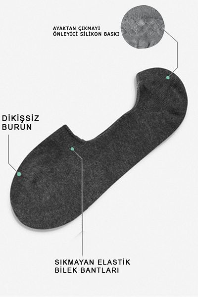 MEM SOCKS Силиконови балерини чорапи 12 бр.