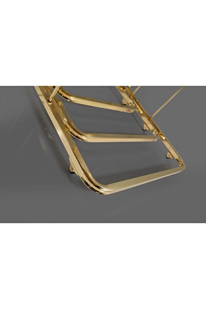 Veys Sehpa Tekerlekli Gold 4 Lü Zigon Sehpa - Orta Sehpa -