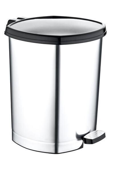 abnturk Ayak Pedallı Krom Metal Görünüm Çöp Kovası 20 Litre Büyükboy Çıkabile...