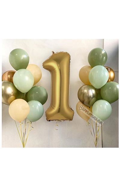 BİDOLUMUTLULUK Mold Green Balloon Birthday Set