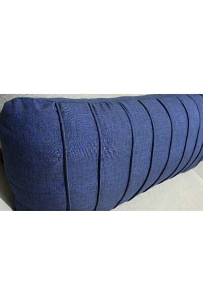 AYPETEKS Keten Lacivert Meridyen / Sırt Minderi / Koltuk Kırlenti / Kanepe Kırlent Kılıfı