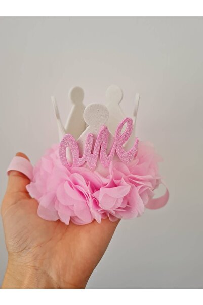 onlinebaby 1 Yaş Kraliçe Doğumgünü Tacı Pembe