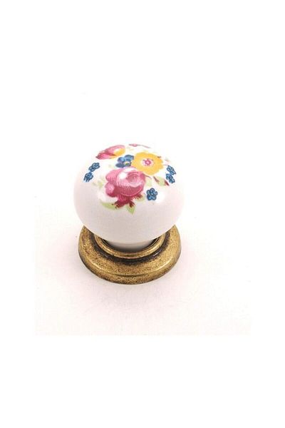 Porcellana Perla 1 Piece Antique Porcelain Button Luxury Furniture Handle Cabinet Drawer Handle-4342620
