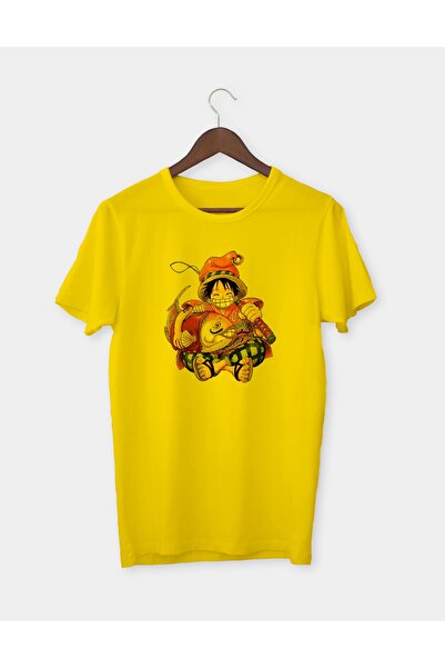 Karya Butik Anime One Piece 1 Štampano Žuta majica za odrasle T-shirt