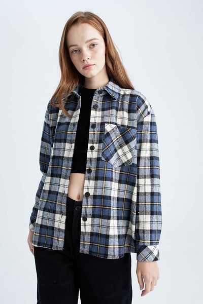 DeFacto Cool Shirt galléros hosszú ujjú ing