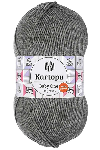 Kartopu Baby One Μαλλί Πλεκτό Χέρι Μαλλί Σκούρο Γκρι K1921