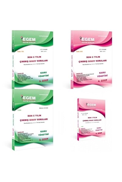 Egem Eğitim Yayınları (aöf) Siyaset Bilimi Ve Kamu Yönetimi 3 Ve 4.sınıf Çıkm...