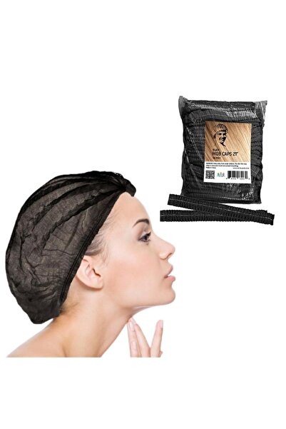 Rebe Medikal Siyah Tela Kumaş Bone 100 Adet 52*52 Cm