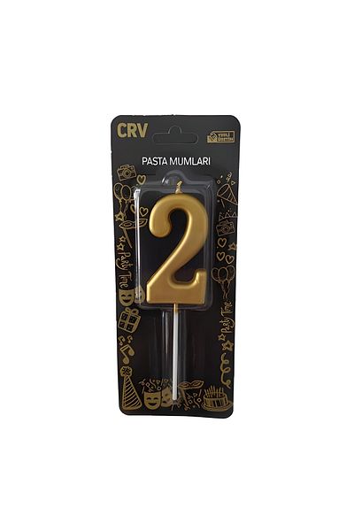 Mini Parti Mini Party Store 7 cm Large Number Candle Gold 2