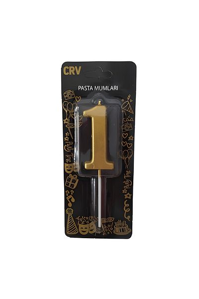 Mini Parti Mini Party Store 7 cm Large Number Candle Gold 1