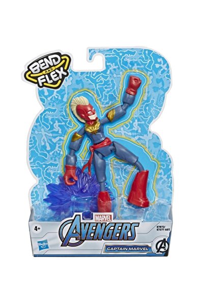 Hasbro لعبة مارفل أفنجرز كابتن مارفل بيند آند فليكس المرخصة القابلة للانحناء شخصية البطل الخارق