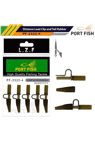 Port Fish 2322-4 Distance Lead Clip and Tail Rubber 5 Pieces