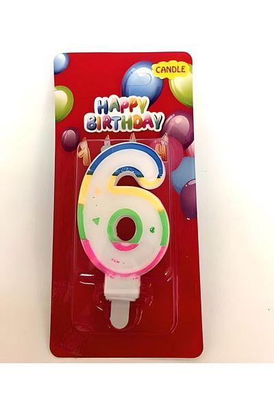 Mini Parti Mini Party Store 6 Year Old Colorful Number Candle