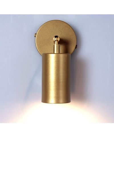 demet habek mylights Mylights Matte Gold Led Spot Sconce Daylight Bulb Included