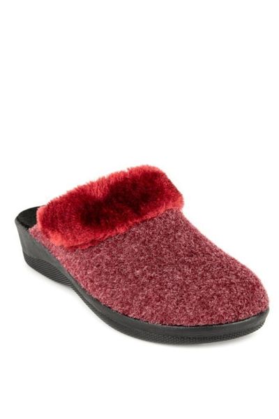 Muya Coco 32923-003 Papuci de casă pentru femei roșu Claret - Talpă anatomică, 36-40