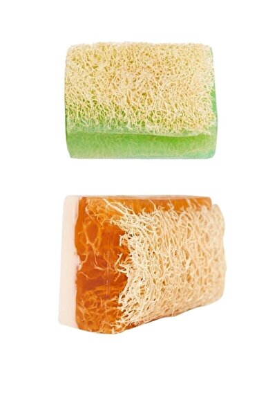 TrendMilano مجموعة صابون مصنوعة يدويًا من ألياف اليقطين الطبيعية وحليب الحمار...