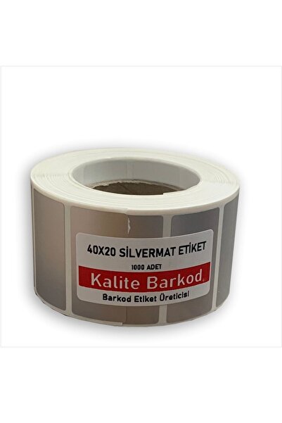 Kalite Barkod Αυτοκόλλητο 40x20 Silvermat |   Ετικέτα Roller Head