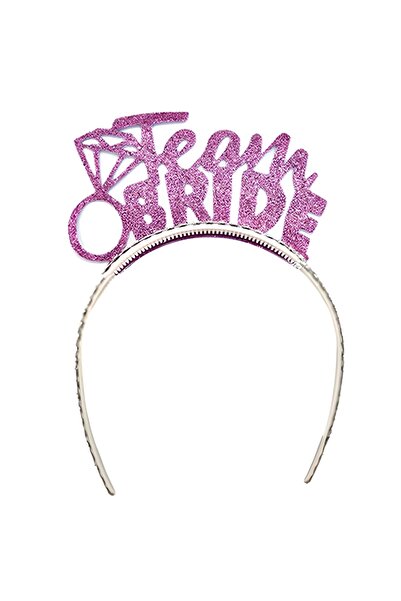 Mini Parti Mini Party Store Eva Taç Team Bride-aur-argintiu-roz-violet-roșu Set de 10