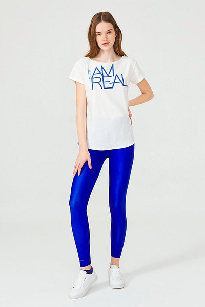 ENNA MODA Saks Blue Weak-Showing Gathering Talie înaltă Purtare zilnică Jambiere strălucitoare, Jambiere disco