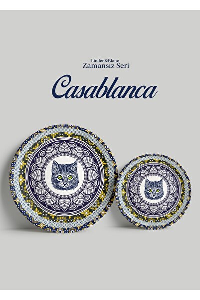 Linden Blanc Zamansız Seri - Casablanca 2'li Melamin Tabak Seti