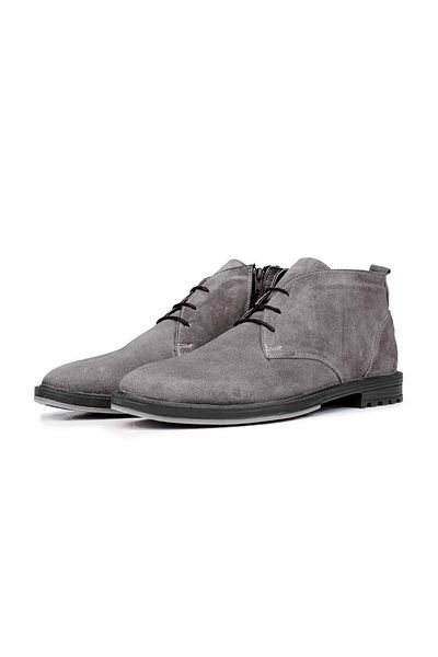 Ducavelli Nottingham Genuine Leather Non-Slip Sole Lace-up Zippered Chelsea Daily Boots