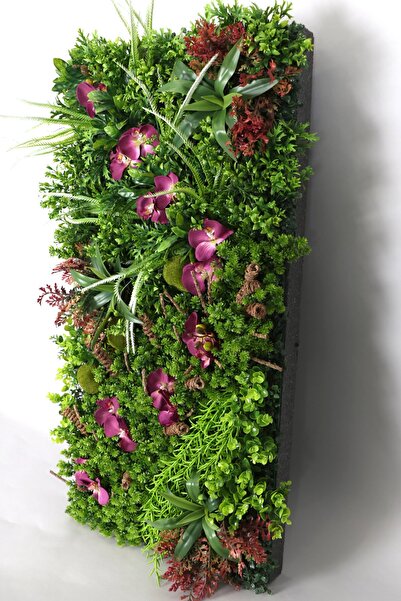 Yapay Çiçek Deposu Yapay Dikey Bitki Hazır Duvar Paneli 50x100 Cm Model 3