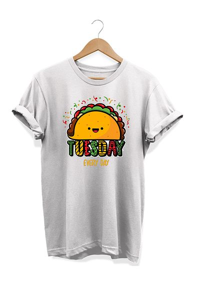 remonz Σειρά Food Taco εμπριμέ 100% βαμβακερό μπλουζάκι μεγάλου μεγέθους