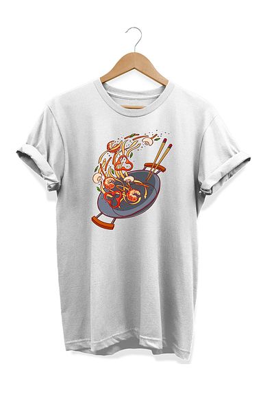 remonz Μπλουζάκι με στάμπα Noodle Series Food 100% Cotton Plus Size