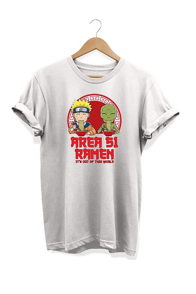 remonz Σειρά Food Naruto T-Shirt με στάμπα 100% βαμβάκι σε μεγάλο μέγεθος