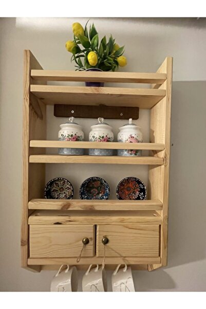 ABS رف مطبخ خشبي Terek Spice Rack مع 2 باب