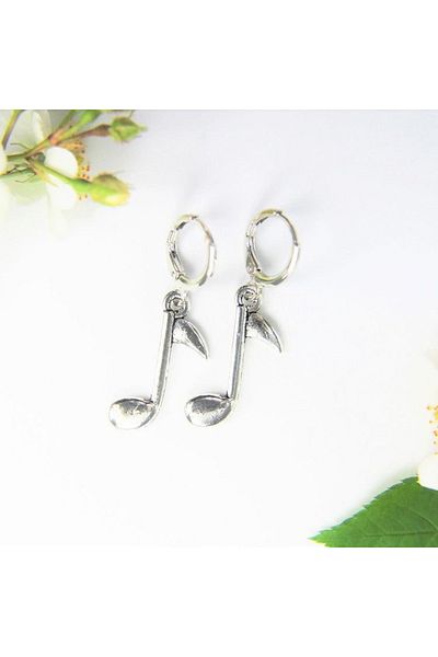 Herşey Nota Note Earrings 8 Pieces Men's
